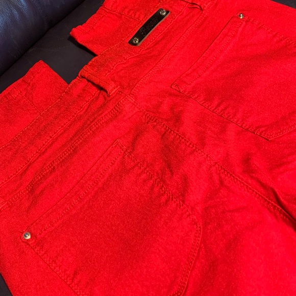 Bright red, soft and stretchy Royalty denim by YMI - Picture 2 of 10